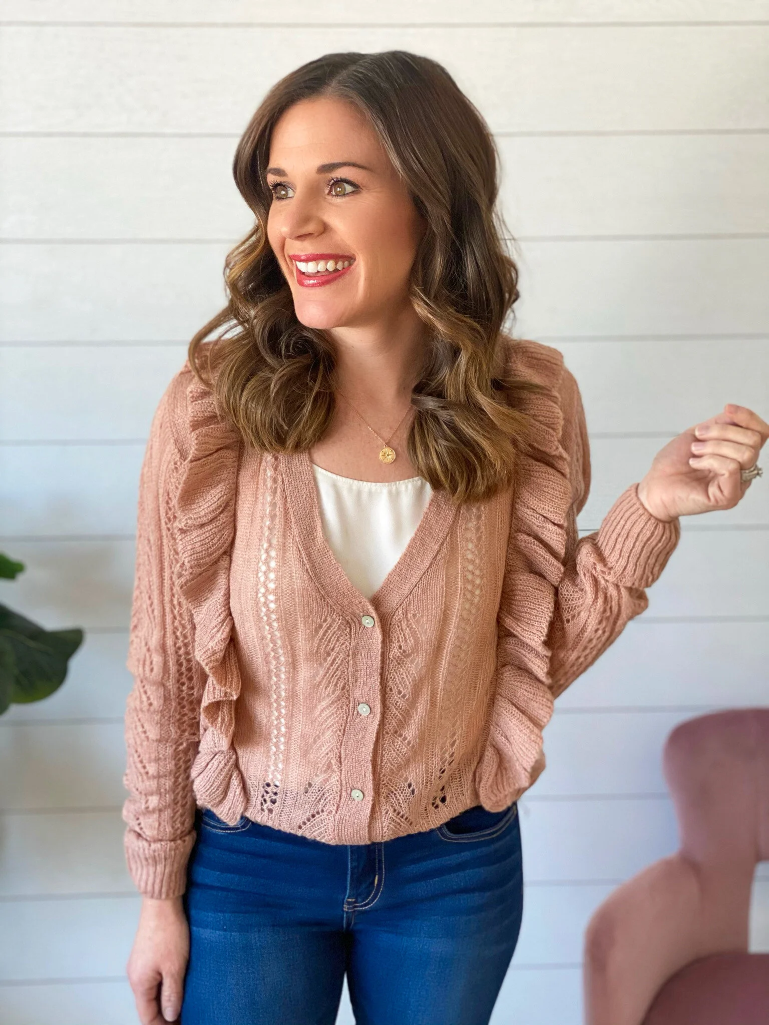 Britt Ruffle Cardigan — Jo + James