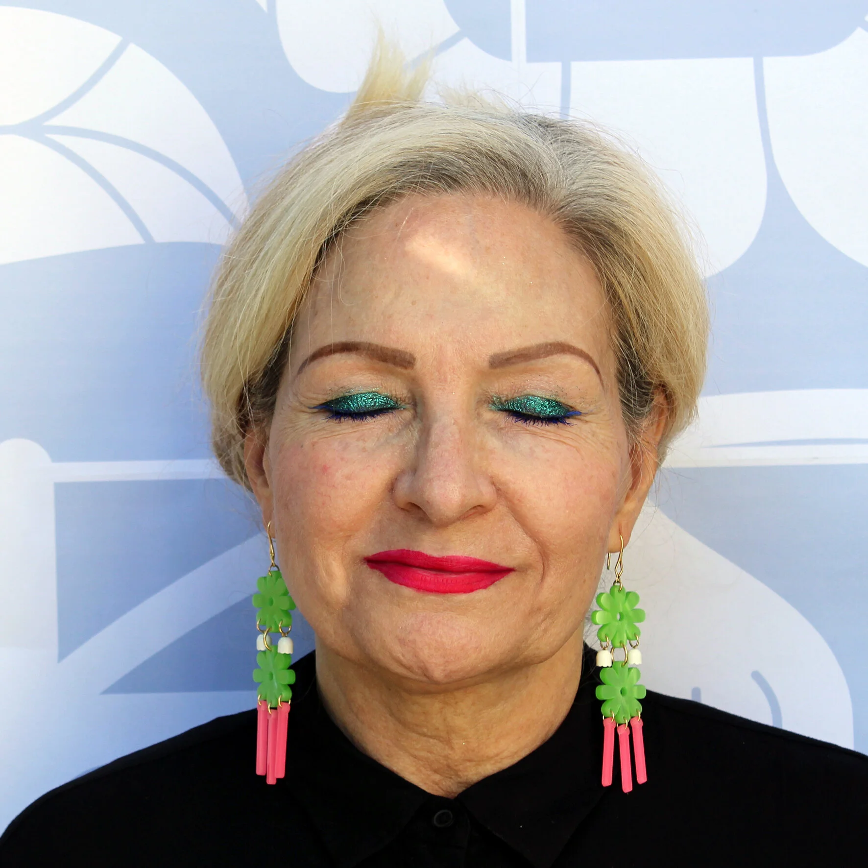 Green Apple Margarita Earrings by Iris De La Torre 2021 (Model Yiyi Square).jpg