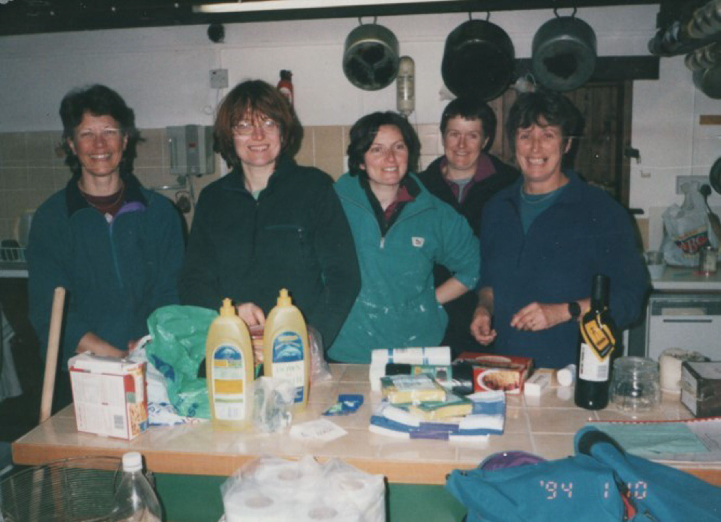 Alison Cairns, Lousie Pellett, Rachel Nicholson Barker, Sally Keir in 2000