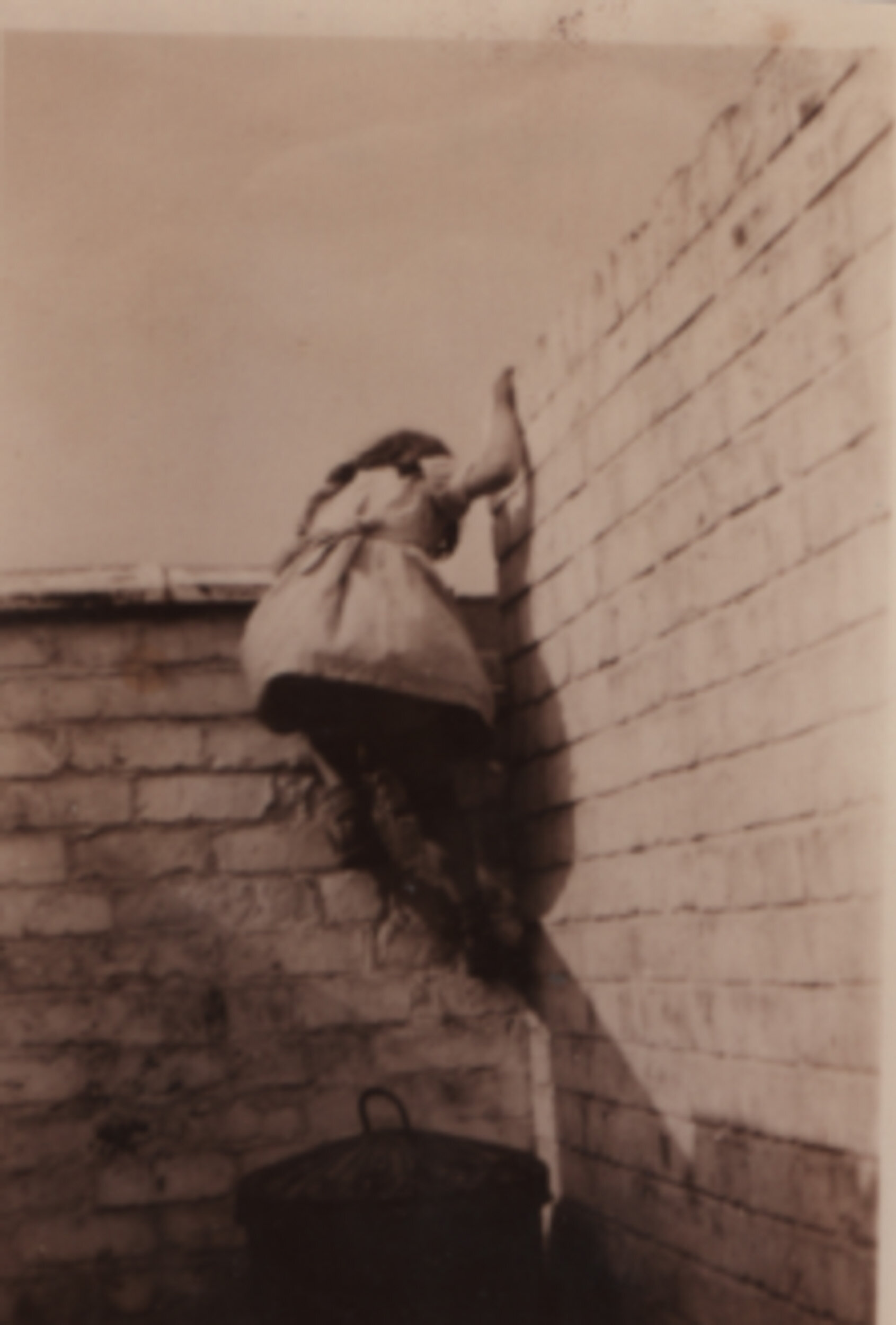 Sheila Cormack would climb anything - 1951