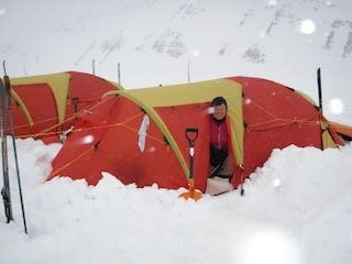 Rosemary Scott - ski touring camp, Spitsbergen, Norway, in 2014
