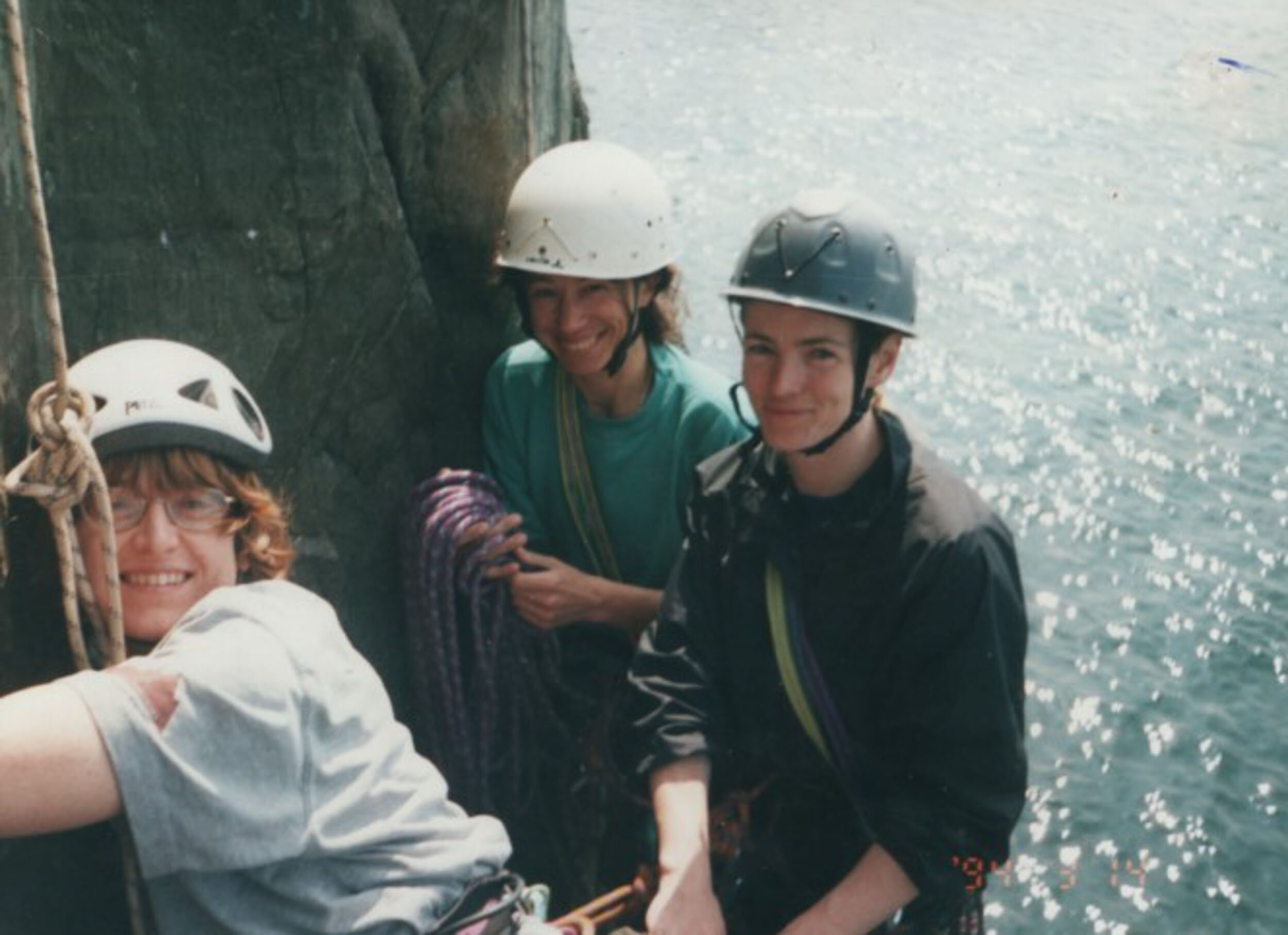 Louise Pellett, Hilary Lawrenson and Alison Martindale, Castell Helen, Anglesey, in 2000