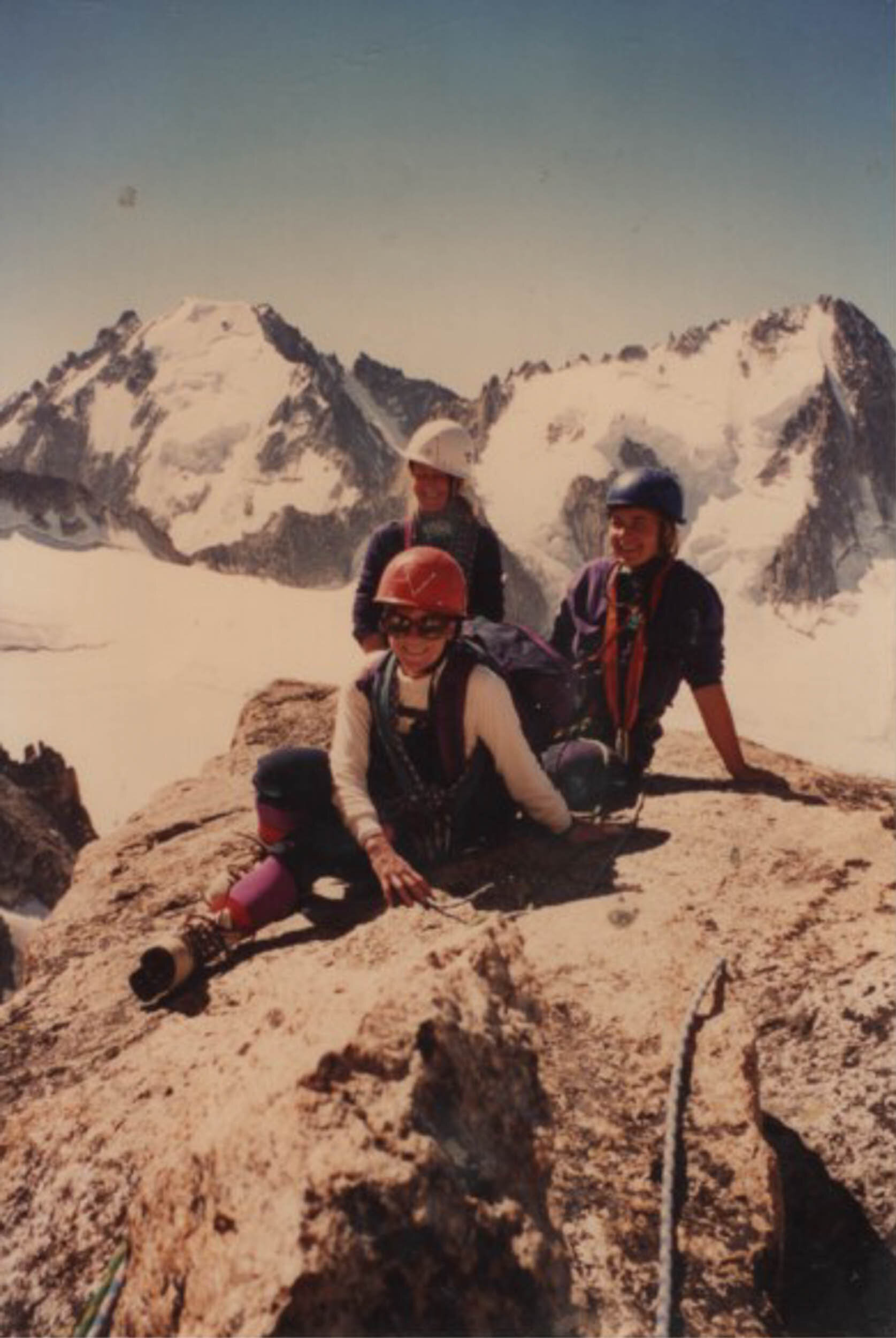 Val Hennelly, Sally MacIntyre and Anne Dickinson, Aiguille du Tour, France, 1994