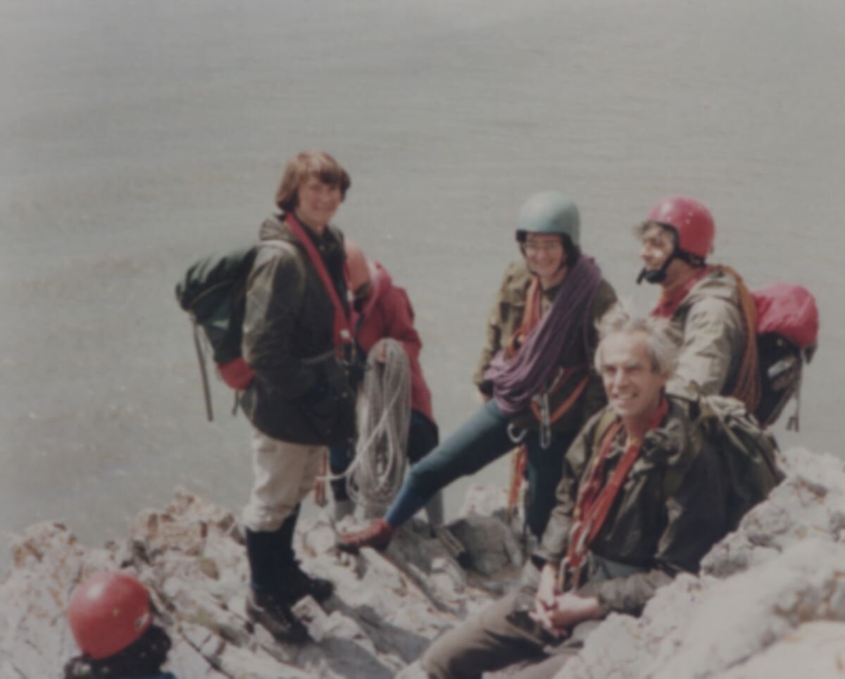Denise Wilson and Anne Wheatcroft on a family climbing holiday in 1979