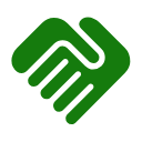 Two hands clasped in a handshake
