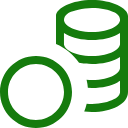 Stack of green coins