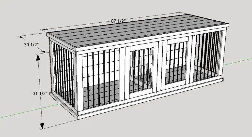 Large Dog Simple Dog House Blueprints Large Dog Crate Diy Dog
