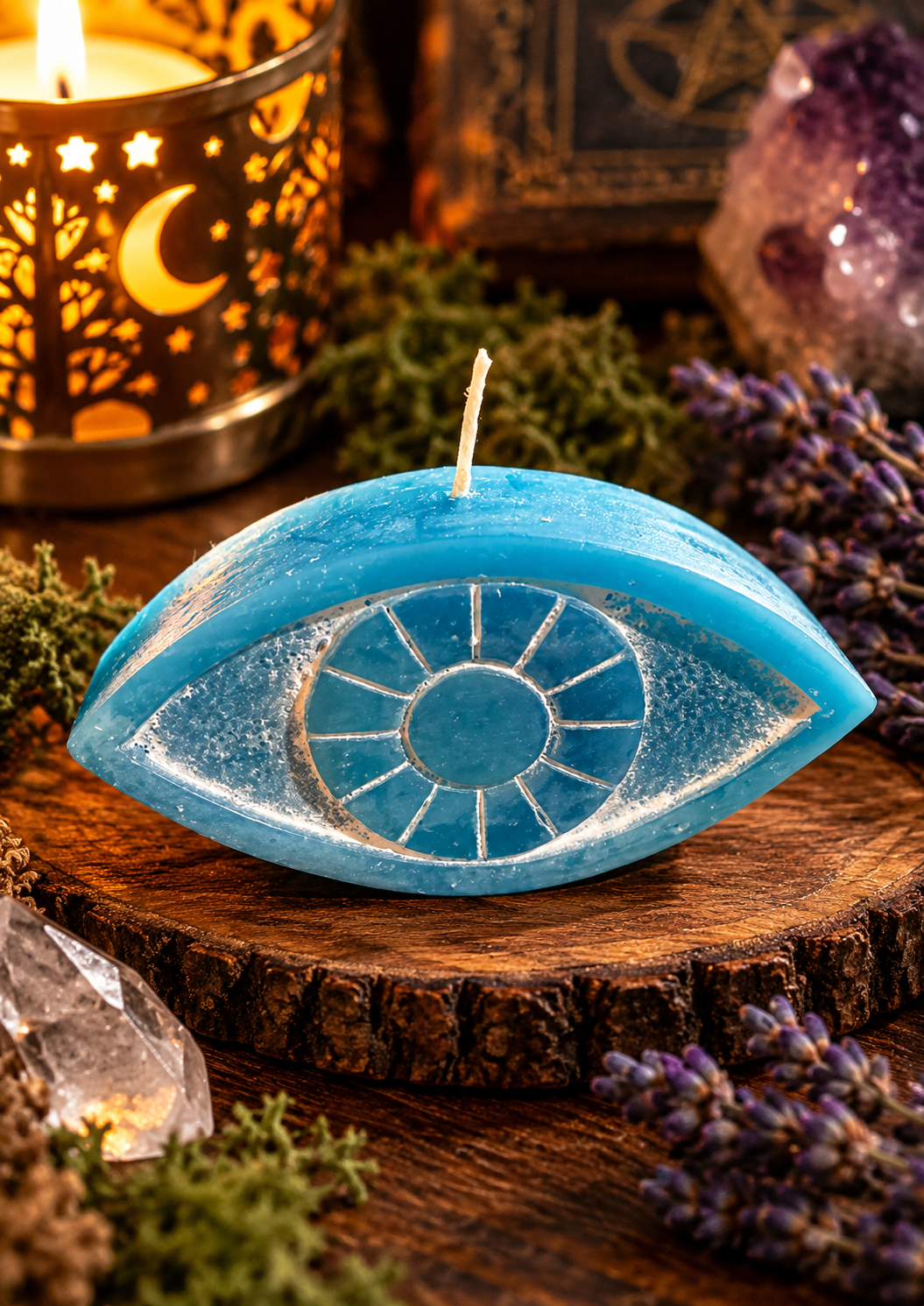 Mystical Blue Evil Eye Candle Altar.png