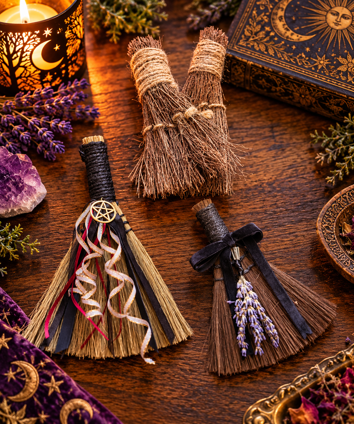 Mystical Witch Broom Altar.png