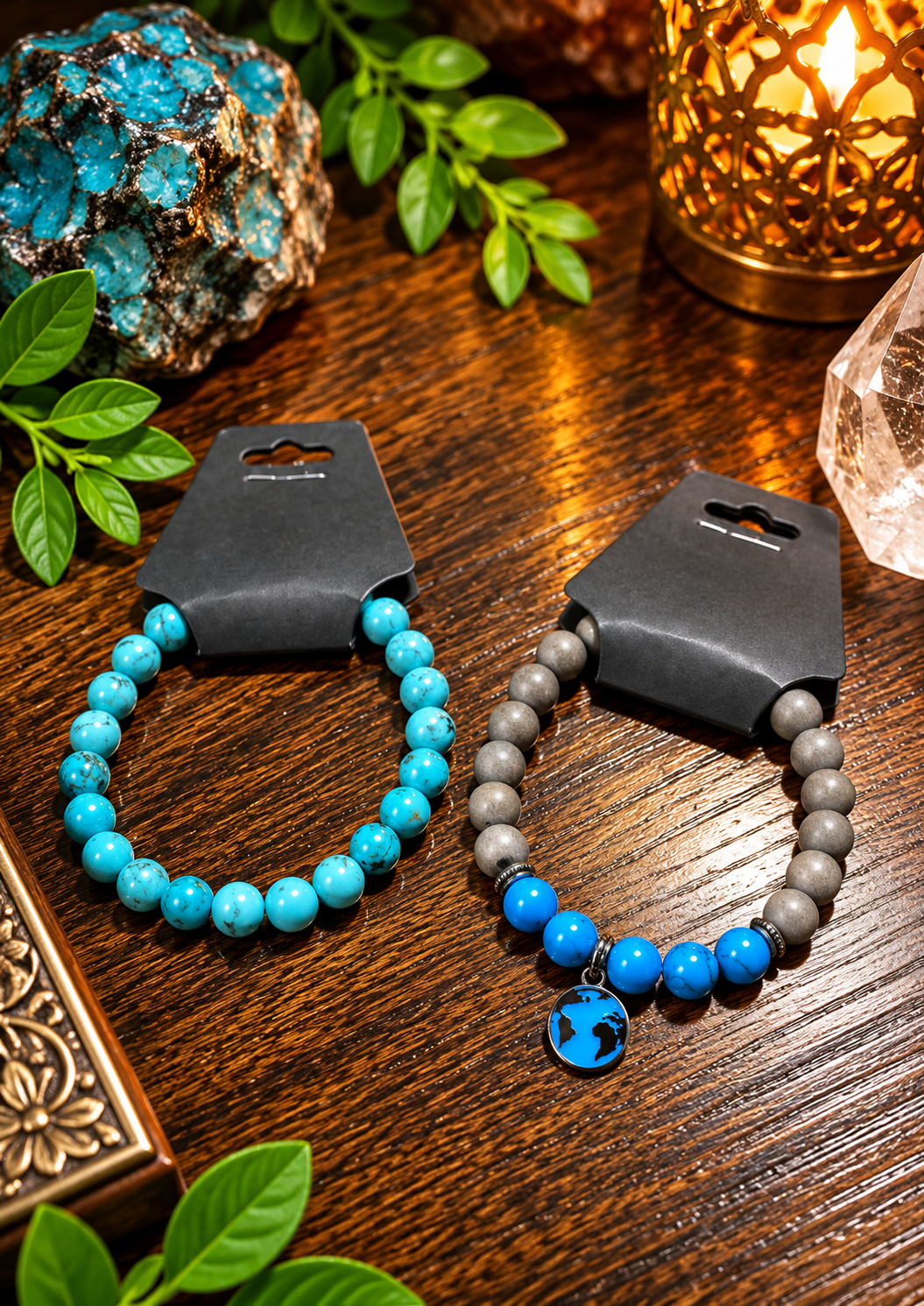 Turquoise and Earth-Tone Bracelet Display.png