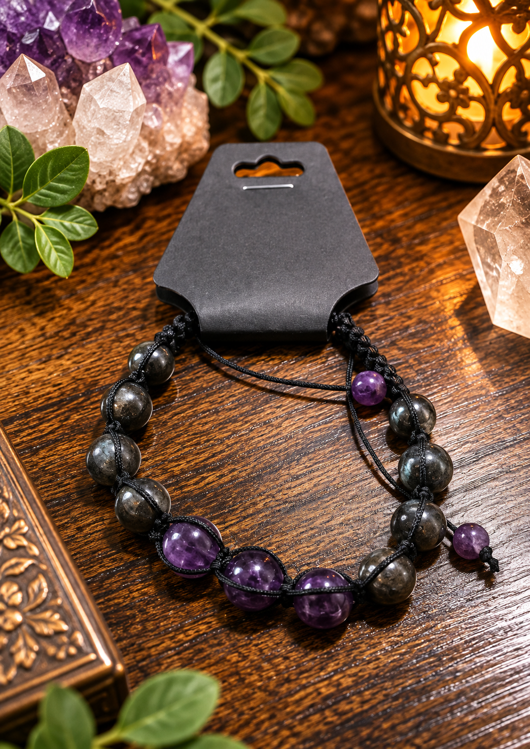 Mystical Amethyst Macramé Bracelet Display.png