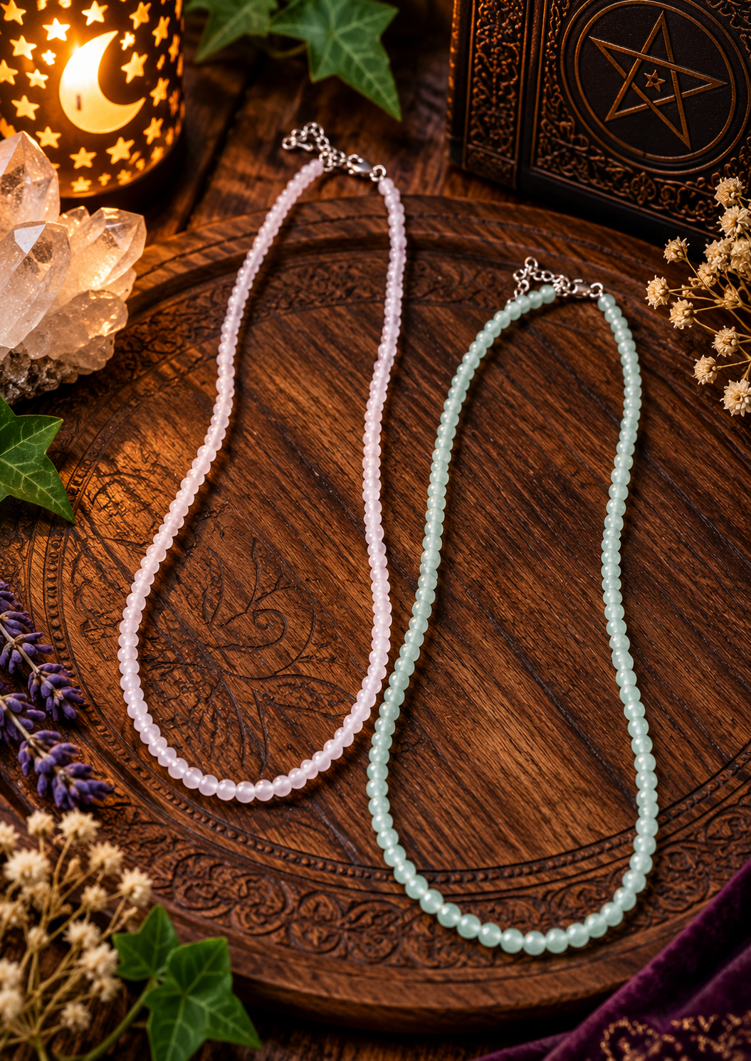 Mystical Rose and Aventurine Necklaces.png