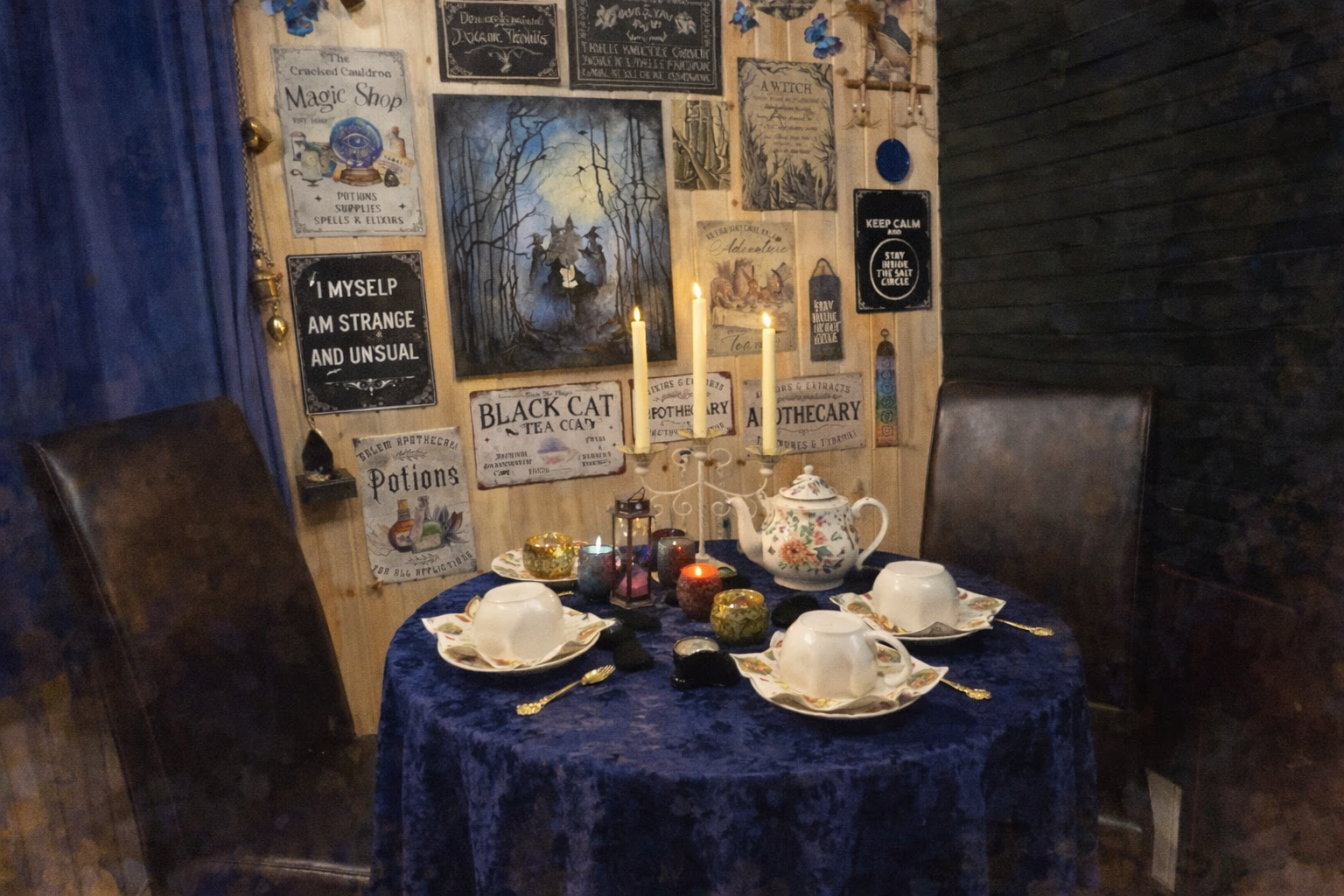 Tea Magick party with tea leaf reading and pendulum divination at Red Sands Reiki