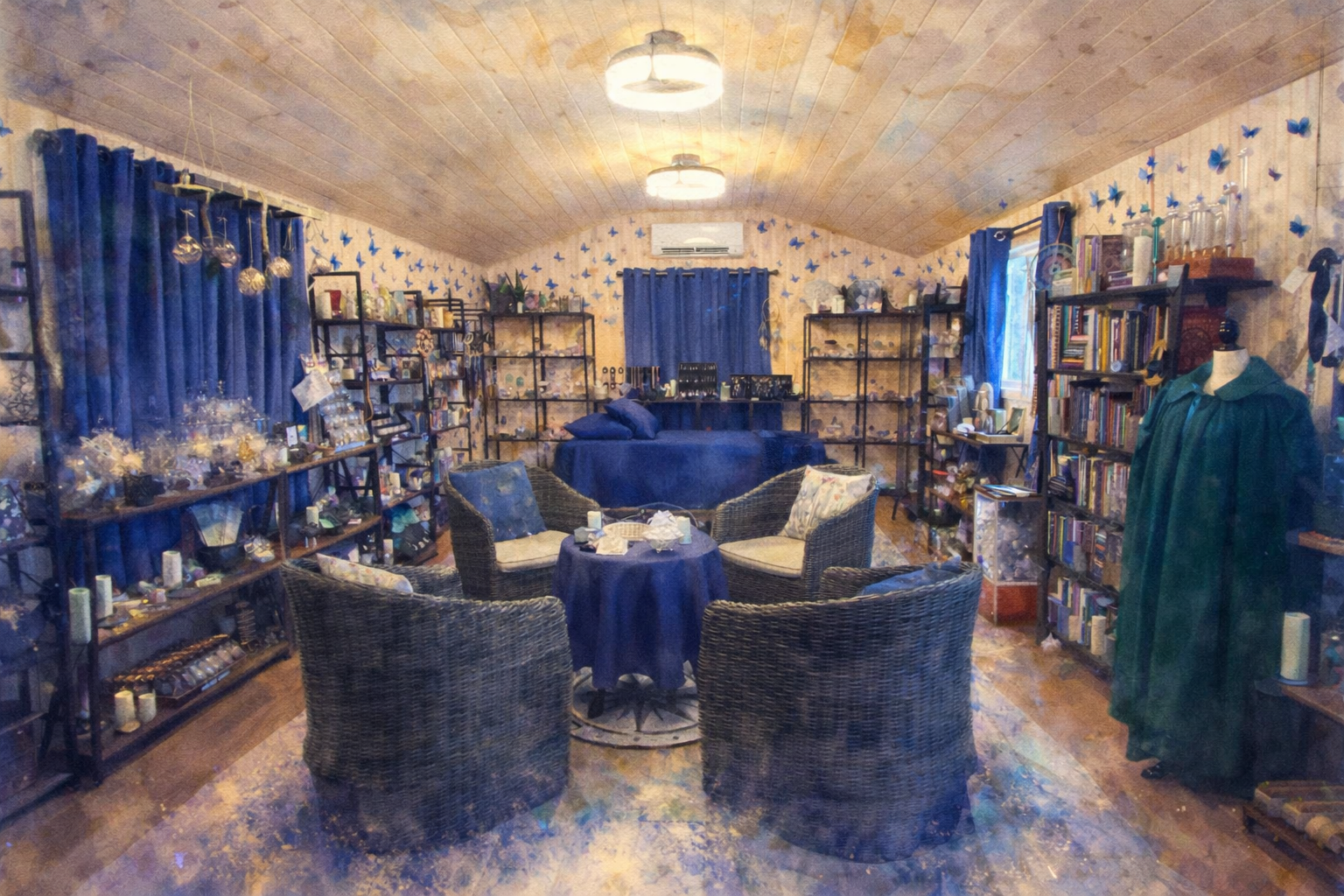 Inside the crystal and metaphysical shop at Red Sands Reiki, Borden-Carleton PEI.