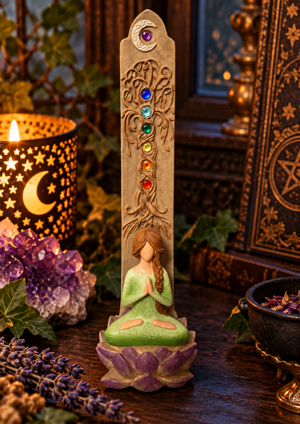 Mystical Chakra Tree Altar Statue.png