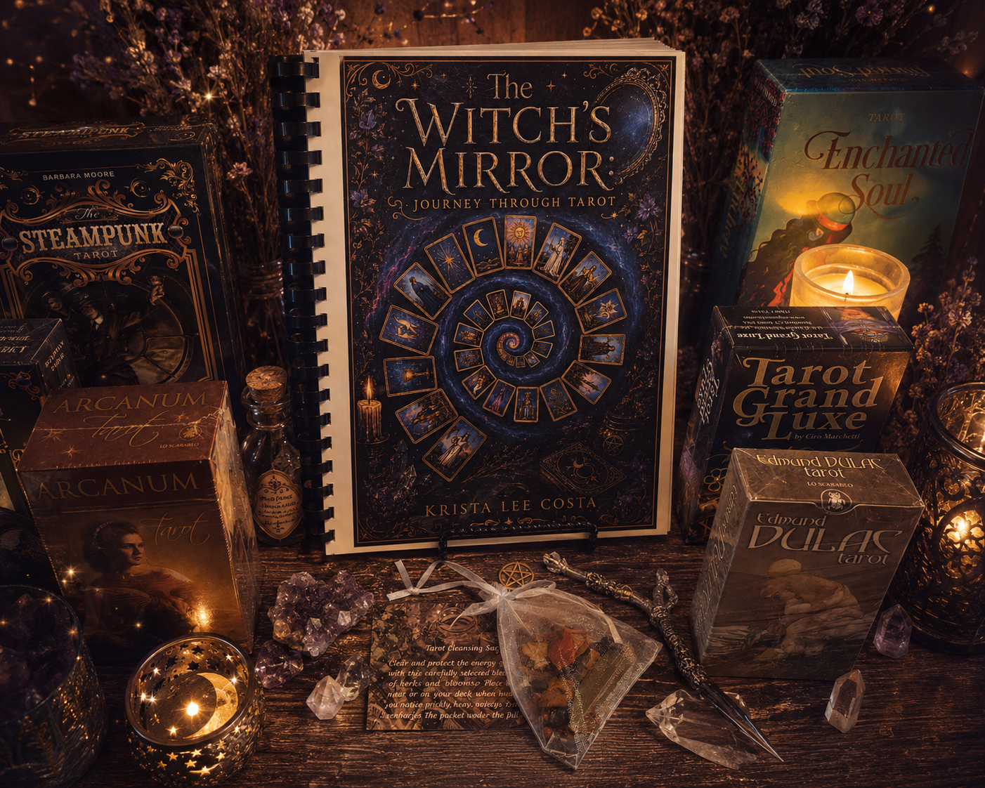 Tarot & Oracle cards for purchase. Tarot guidebook by Krista for purchase. Workshops available.