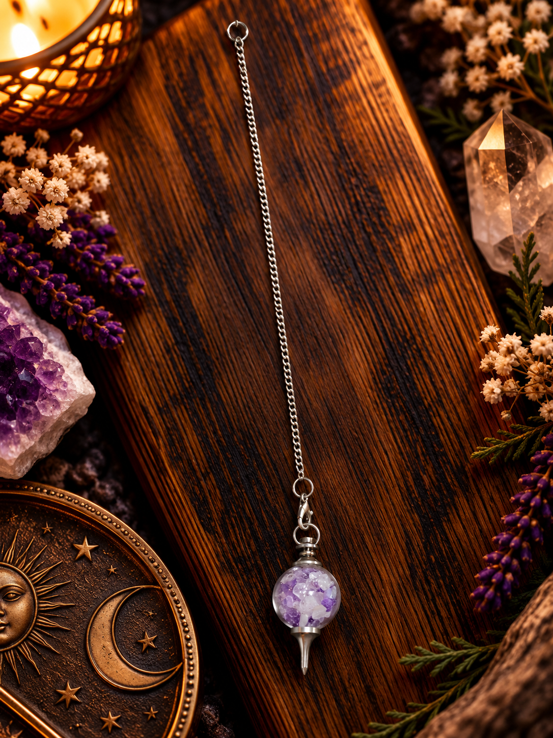 Amethyst Pendulum Mystic Still Life.png