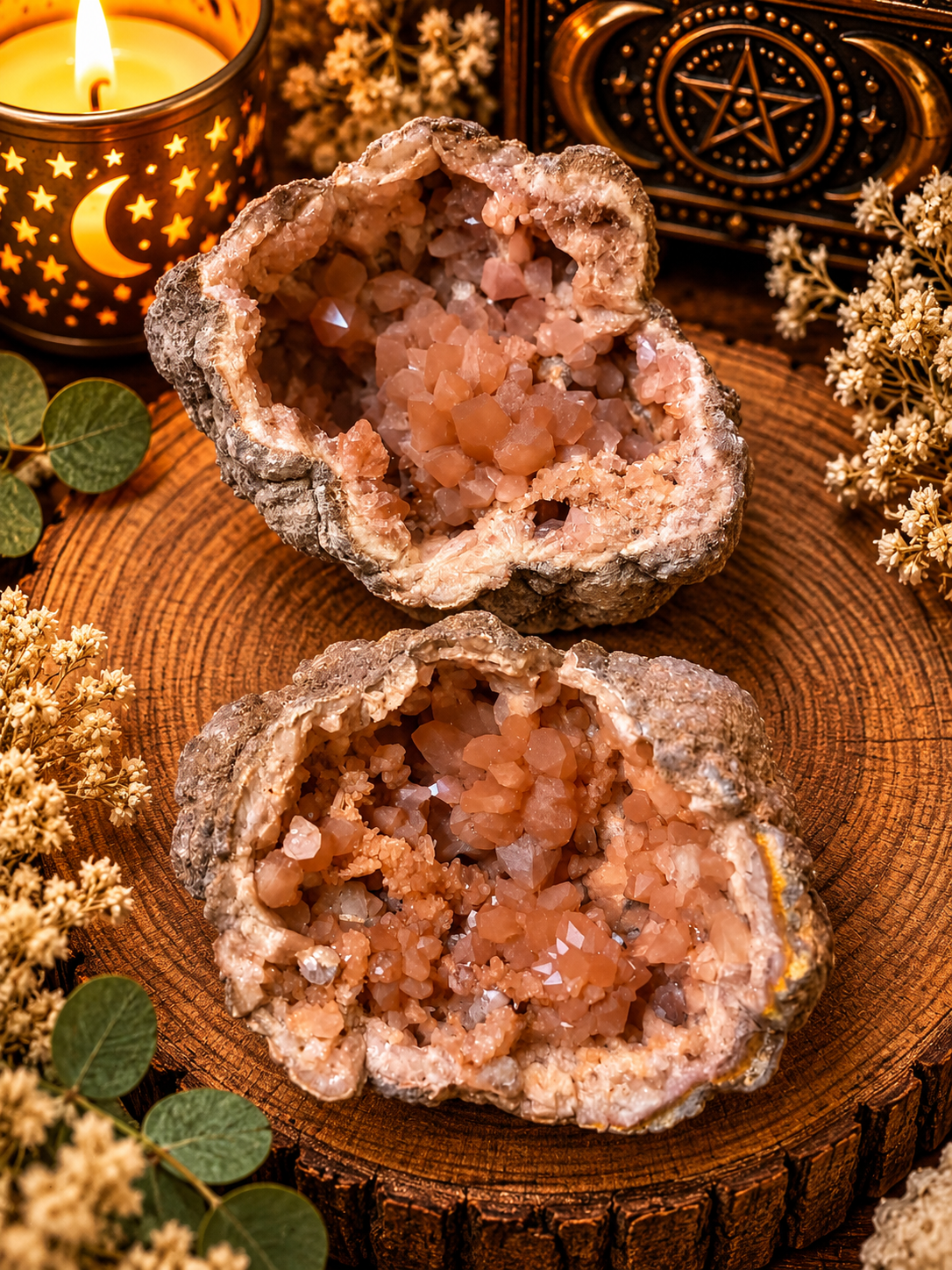 Mystical Peach Crystal Geode Altar.png