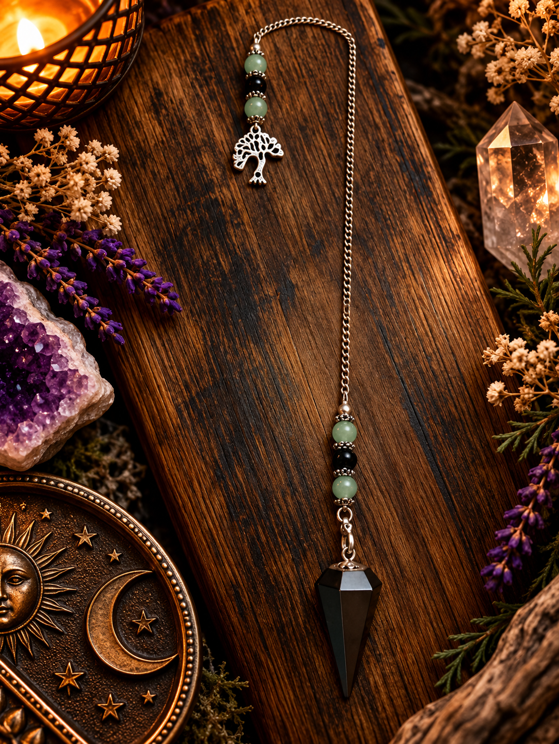 Mystical Greenstone Pendulum Flatlay.png