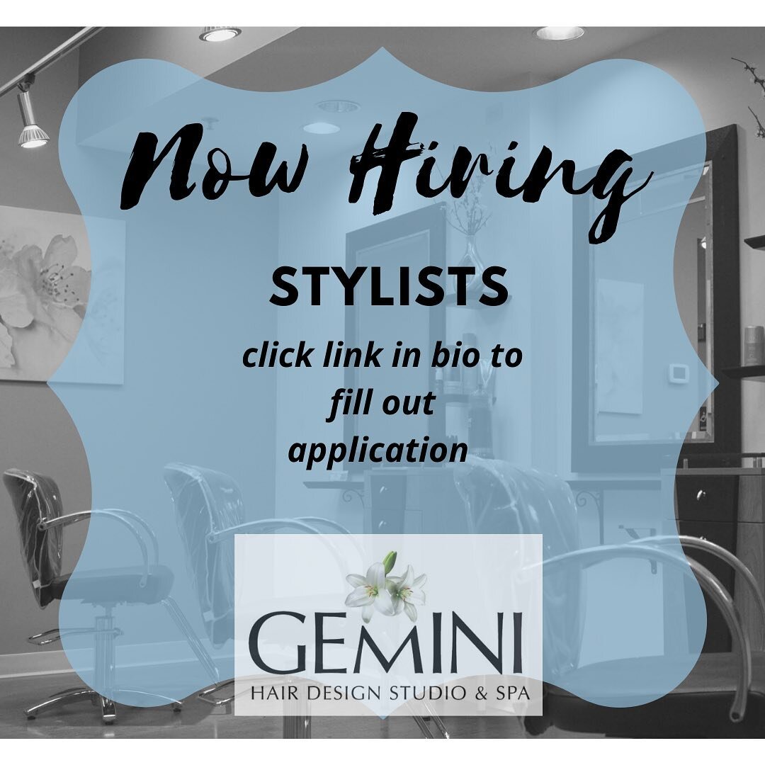Looking for a stylist with some experience. Fill out an application on our website. #chestercountyjobs #extonsalons #extonsalonjobs #eagleviewtowncenter