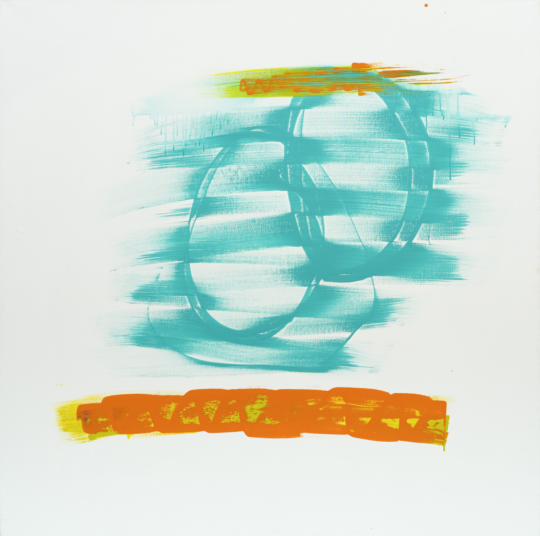 Transcendence - Two Circle connecting - 2017; 72x72 - Acrylic on Canvas