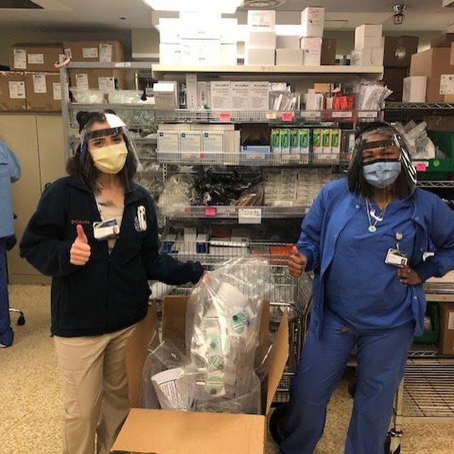 Face shields in action! We are 25% of our goal, there is still time to help! Thank You to Donors that sponsored the shieldmarin donorbox link  @marinbusinesses MarinHealth has our face shields in use and there will be more on the way soon thanks to c