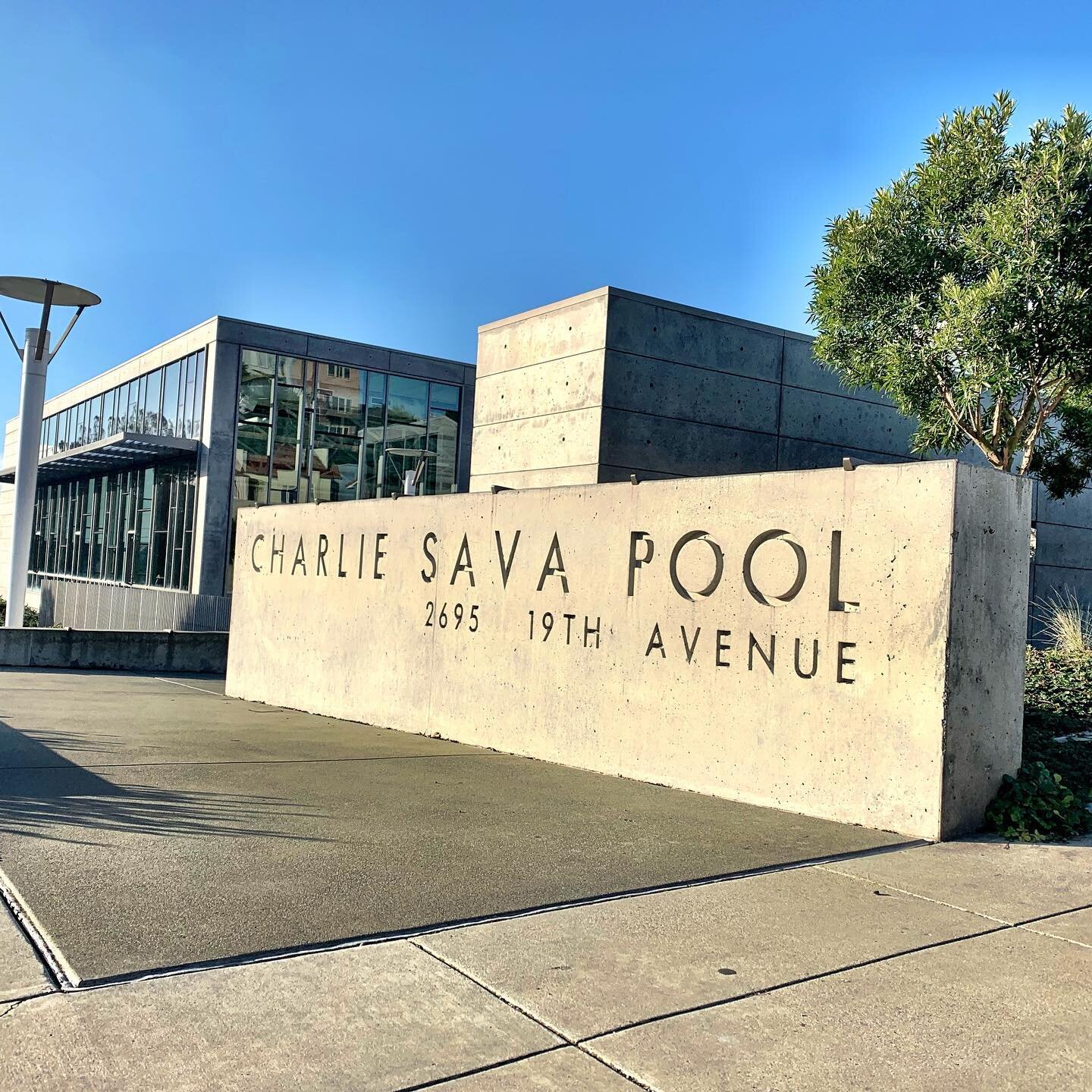 A Concrete Sign meant to last a lifetime! Many moons ago we made cnc urethane letters for this concrete pour in sf at charlie sava pool, Still looks amazing! #iconic #landmark #concretesign #charliesavapool #hdu #cnc #letters #typeface #builttolast #