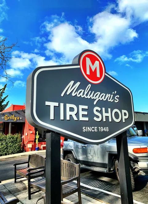 Custom storefront channel letter sign for a local business in San Rafael by Davis Sign Co.