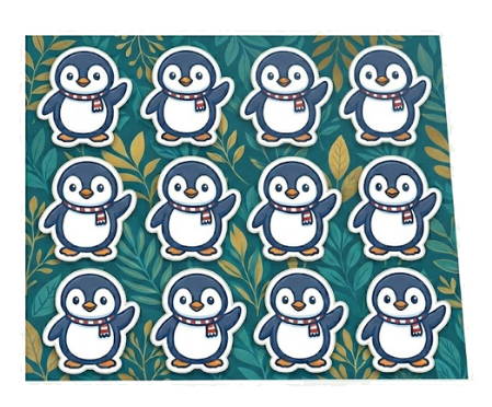 Order custom kiss-cut sticker sheets with multiple designs on one page. Easy to peel and perfect for product packaging, events, and promotional giveaways.