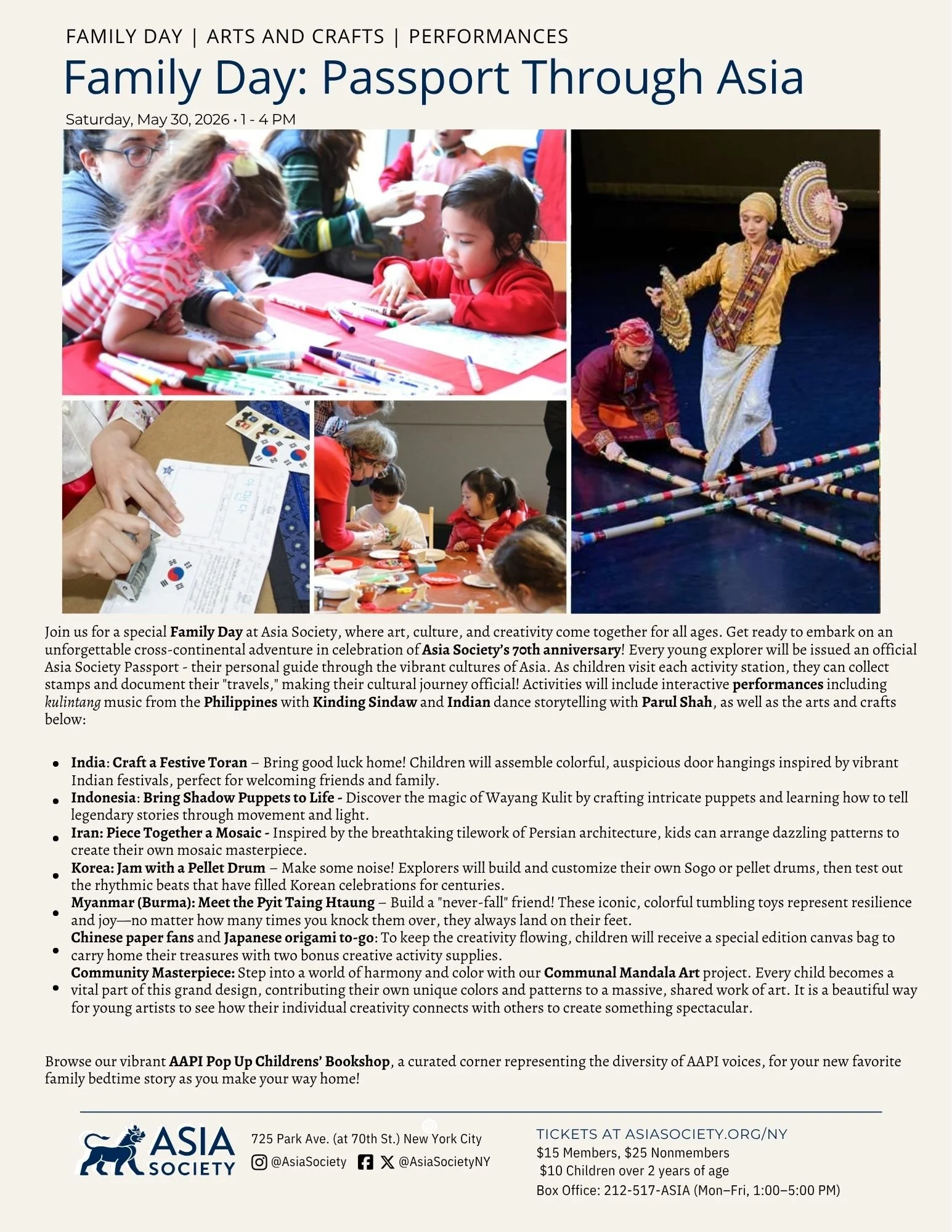 Family Day: Passport Through Asia with Asia Society