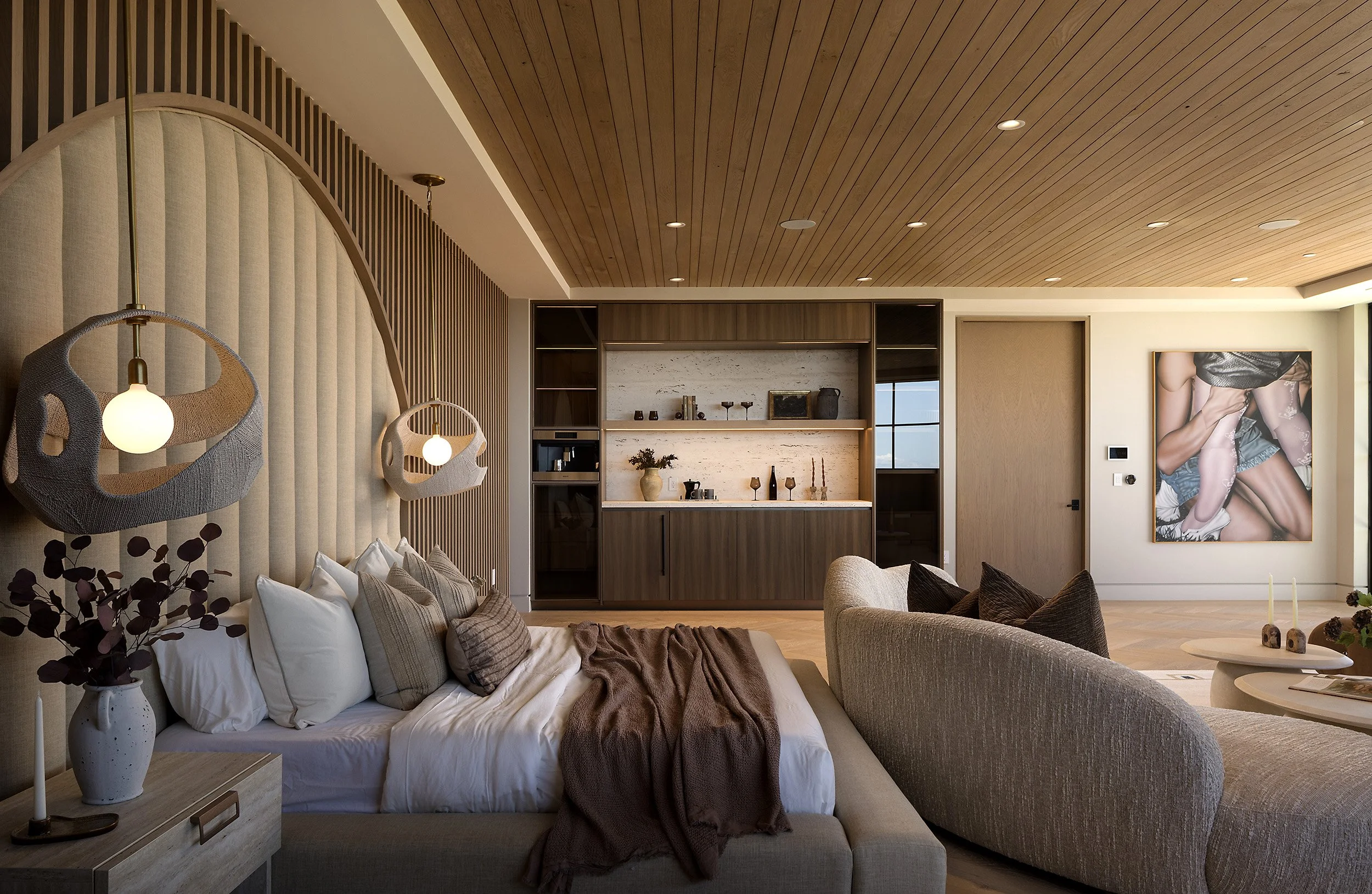 Laurel House Beverly Hills modern home luxury primary bedroom