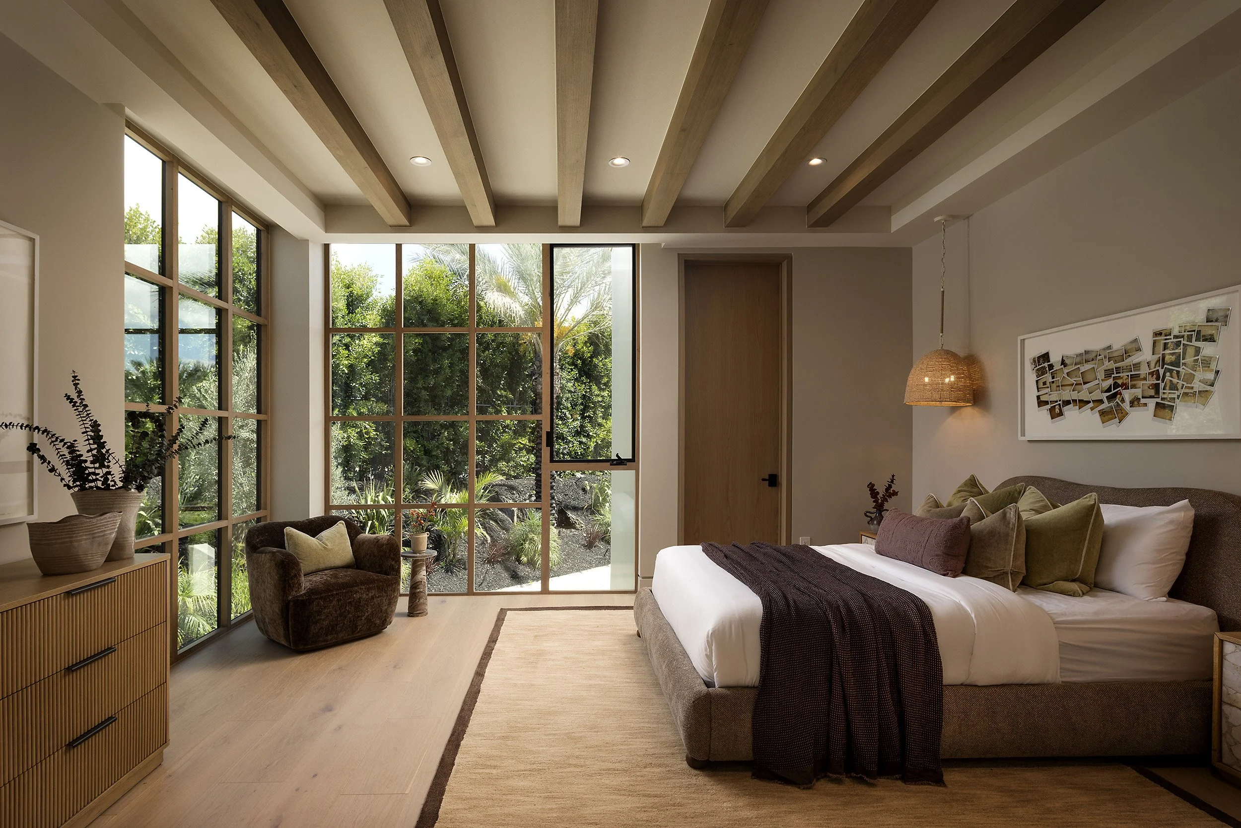 Laurel House Beverly Hills luxury home modern light filled guest bedroom