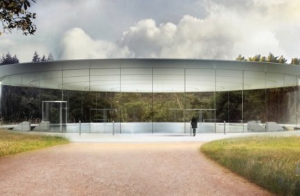 Steve Jobs' Apple Park in California features modern architectural design and renewable energy 