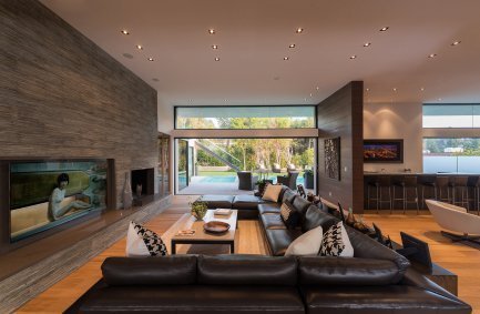 Open plan interior of our Wallace Ridge house in Beverly Hills