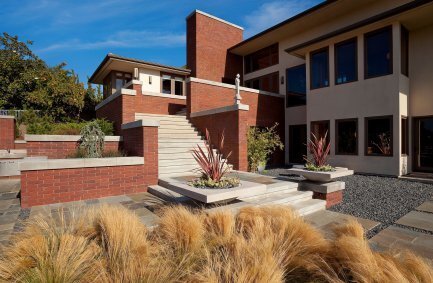 Buckskin Drive modern Prairie style home outdoor hardscape and landscape design