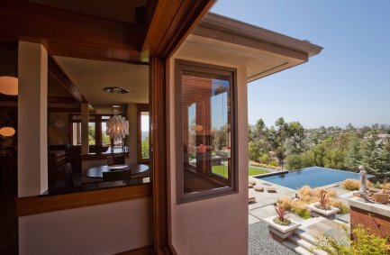 Buckskin Drive California Prairie style home and canyonside backyard pool terrace