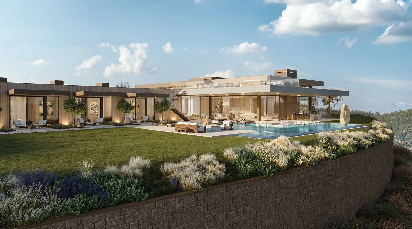 Pinnacle House in San Diego, a luxury hilltop estate with modern resort style, and indoor outdoor design.
