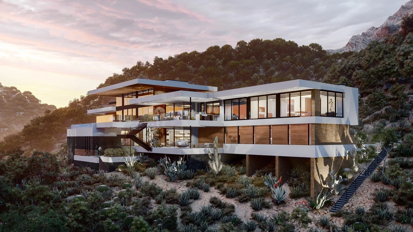 Modern architecture for luxury indoor outdoor desert living in Paradise Valley, Arizona.