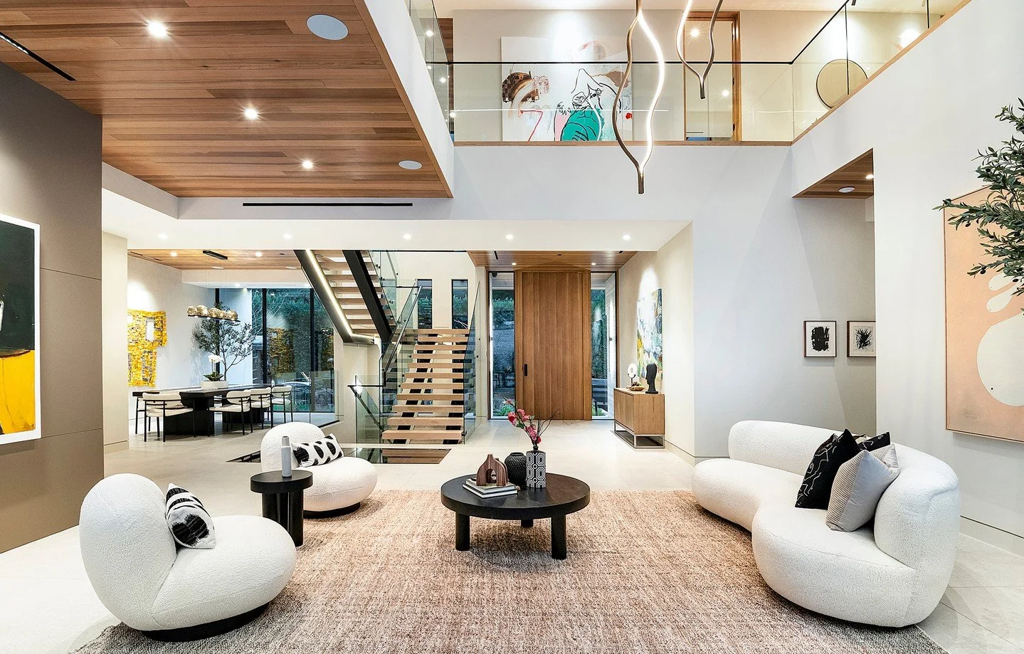 The modern interior at Hutton Drive 2641 in Beverly Hills. Photo by Adam Latham.