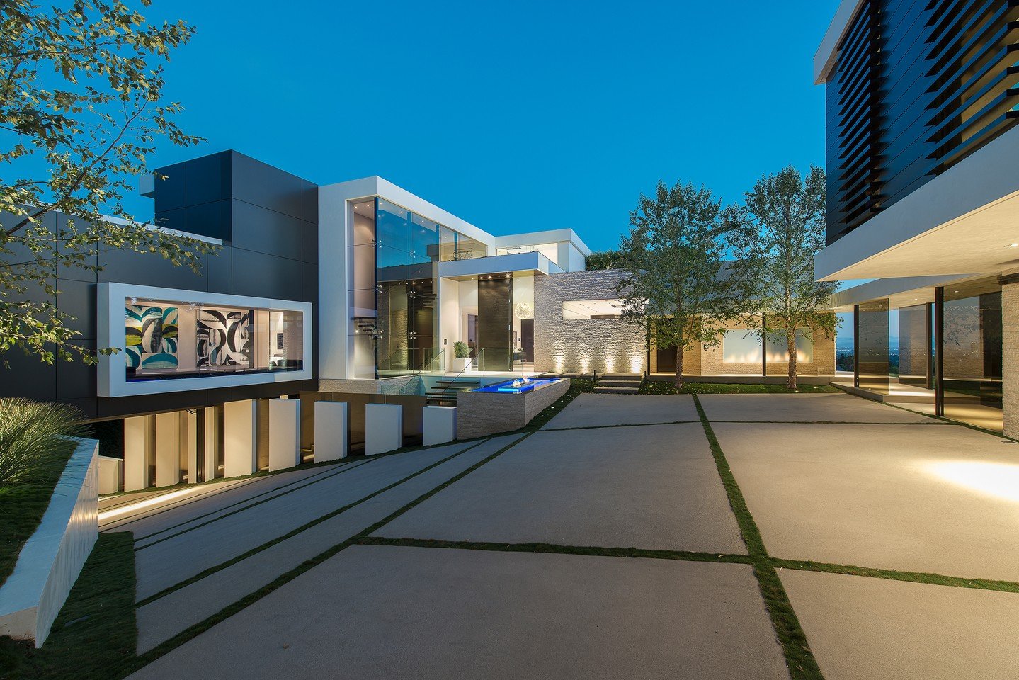 The modern architectural luxury design of our Laurel Way house in Beverly Hills.