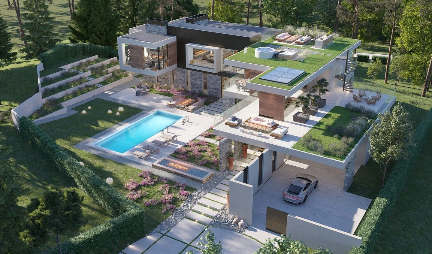 Modern design for luxury outdoor living and the resort lifestyle, at our Anglet house in Biarritz, France.