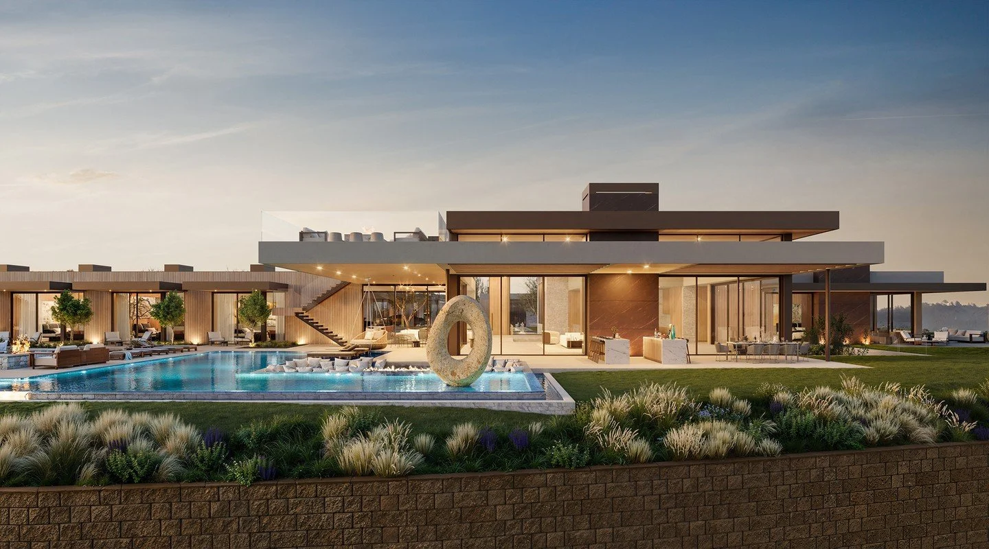 Pinnacle House, a custom luxury estate for resort style outdoor living with sweeping views, in Rancho Santa Fe, San Diego.