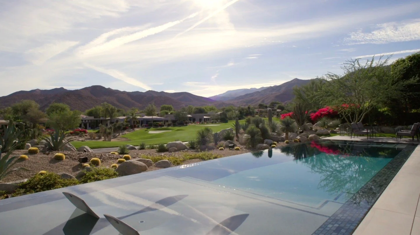 Modern design for luxury outdoor living, day and night, at our Bighorn house in Palm Desert, California. Video stills from @befilminc