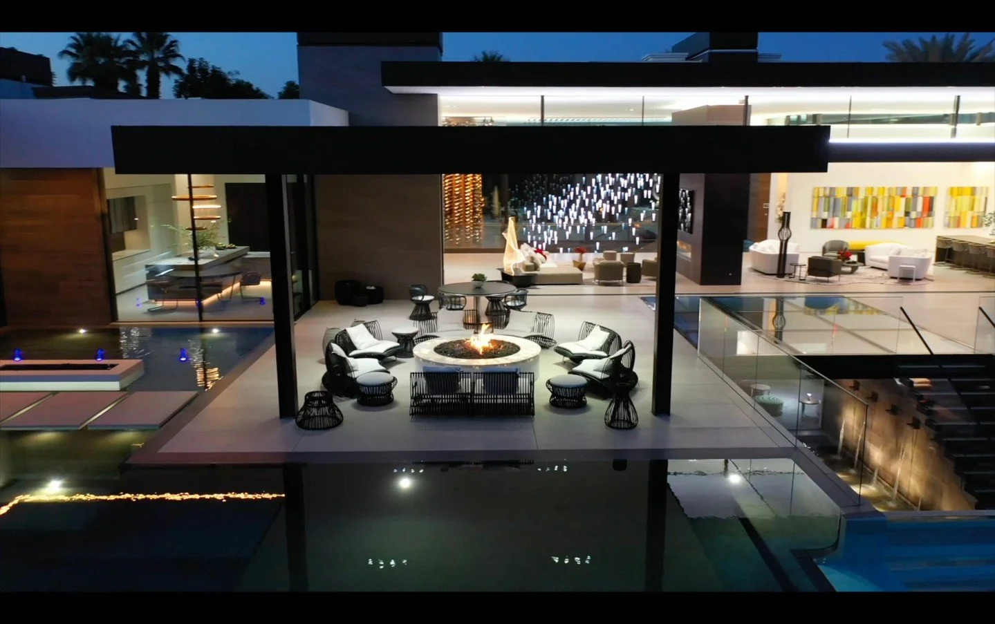 Serenity a modern resort style mansion in Indian Wells, California. Video still by @befilminc