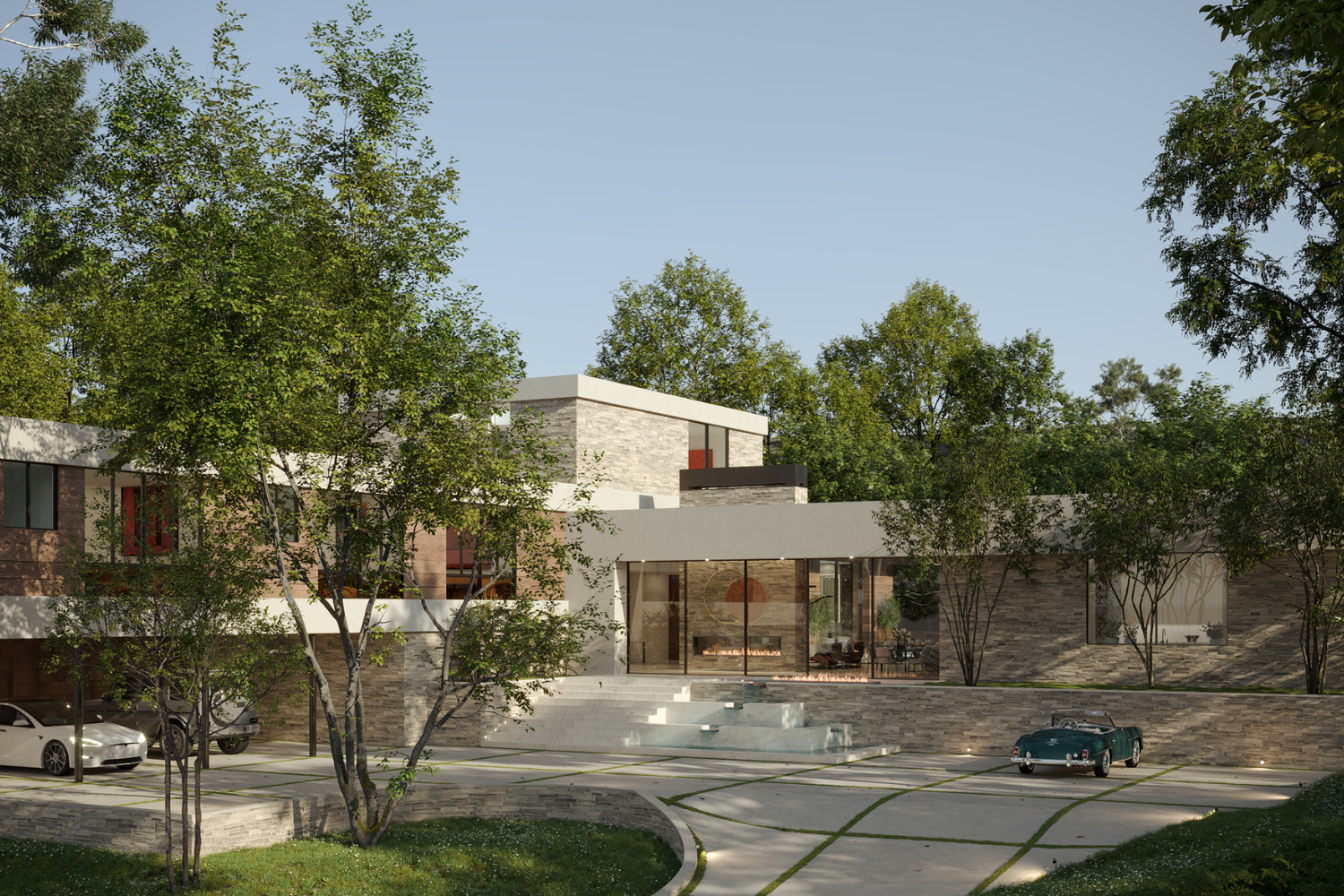 High Valley luxury home with modern exterior design in Encino, Los Angeles