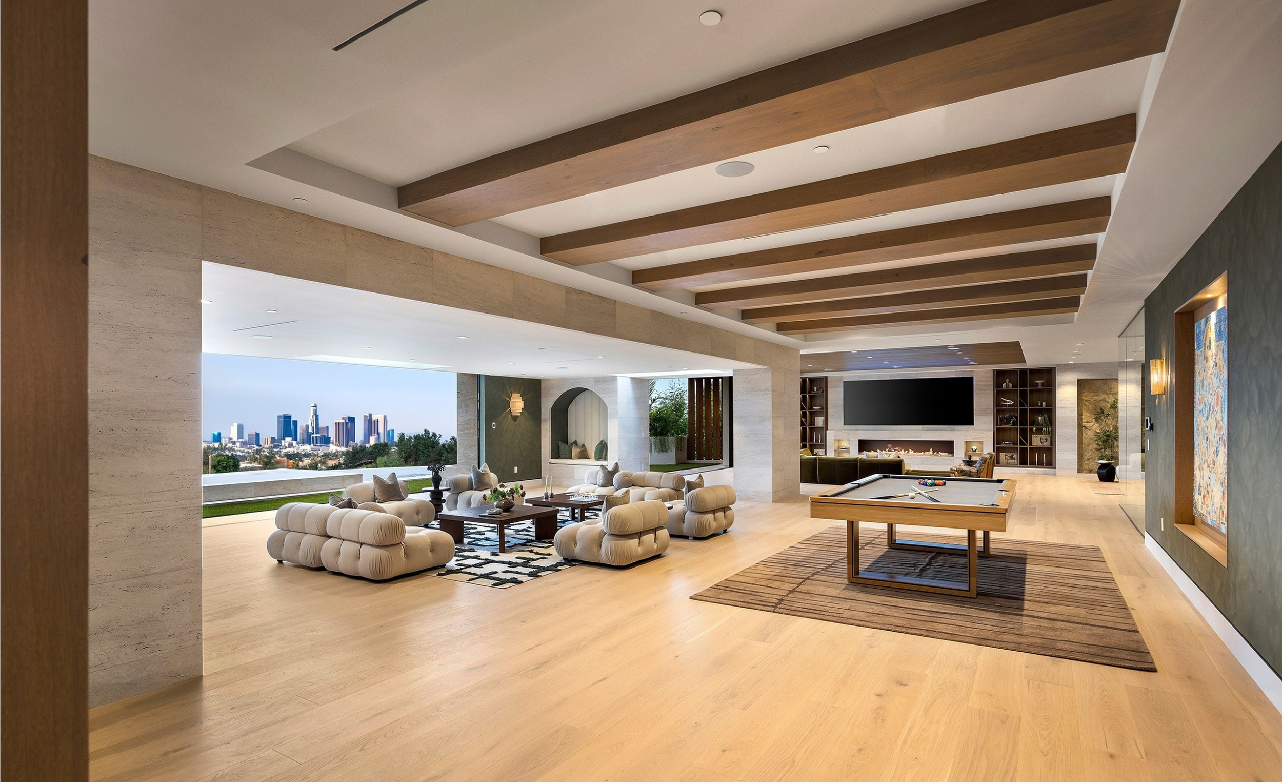 Laurel House Beverly Hills luxury open plan home with modern indoor outdoor design