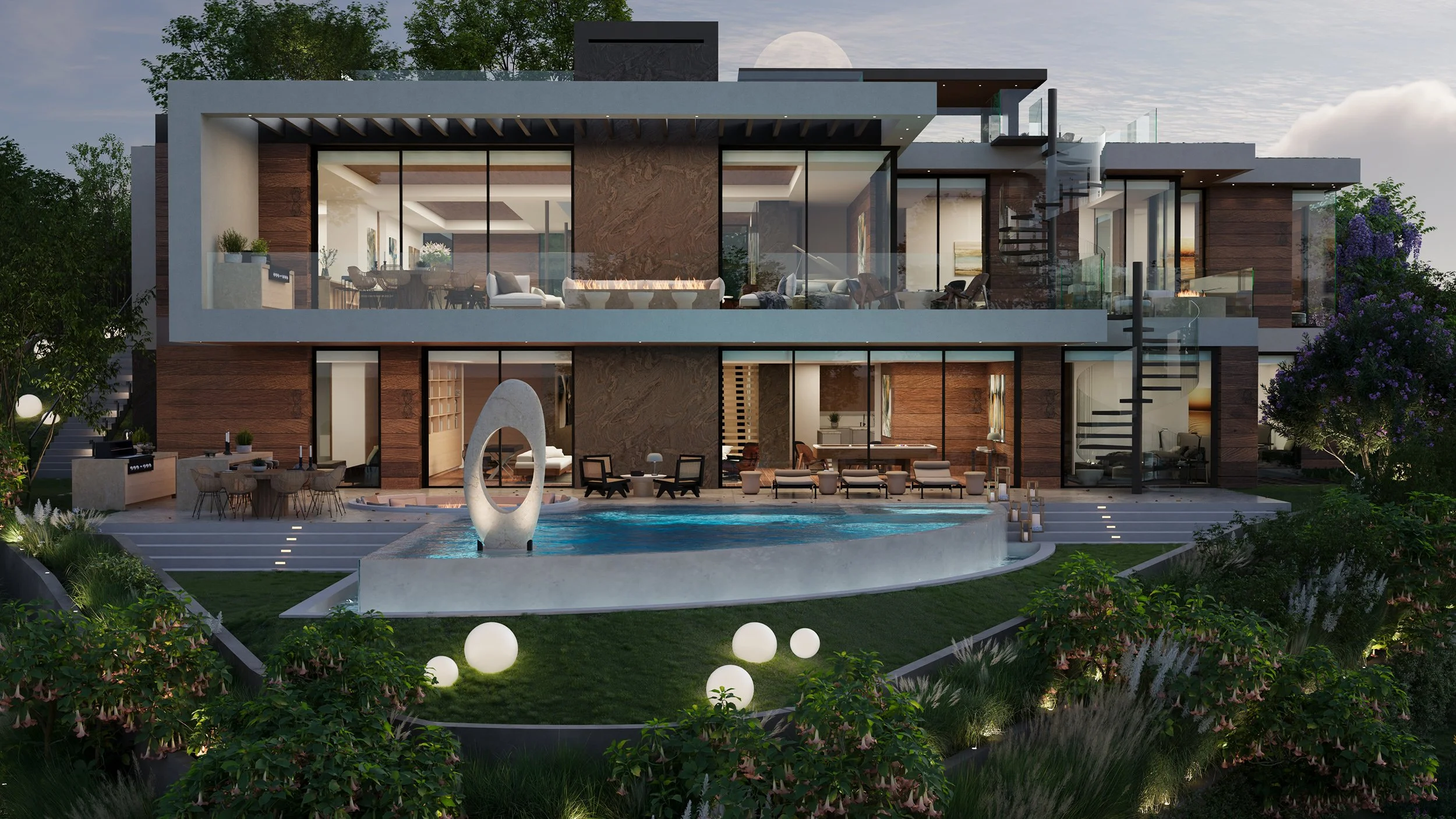 La Jolla custom modern home for luxury resort style living in San Diego, California