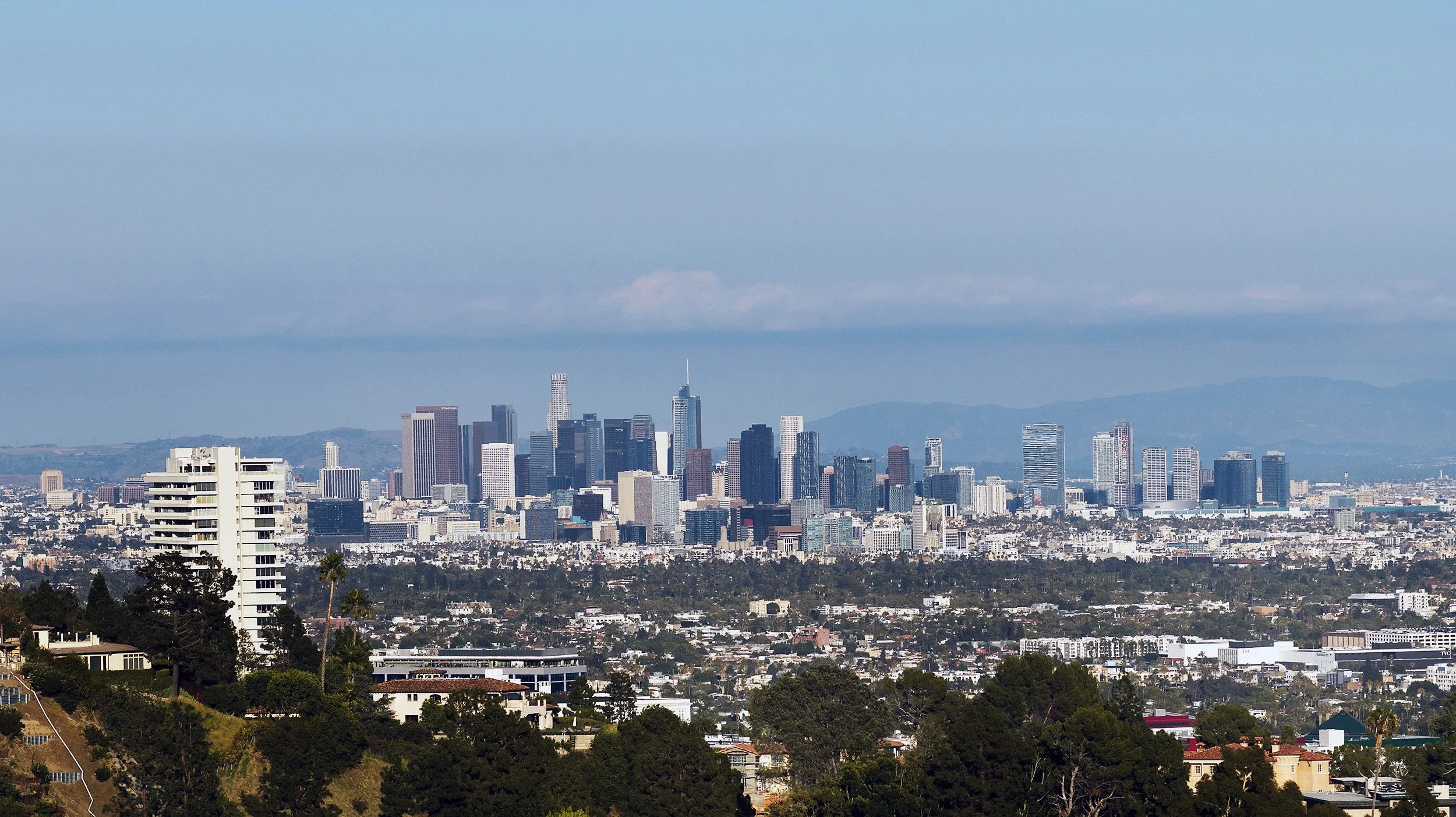 Sweeping LA city views from Laurel House modern luxury home in Beverly Hills