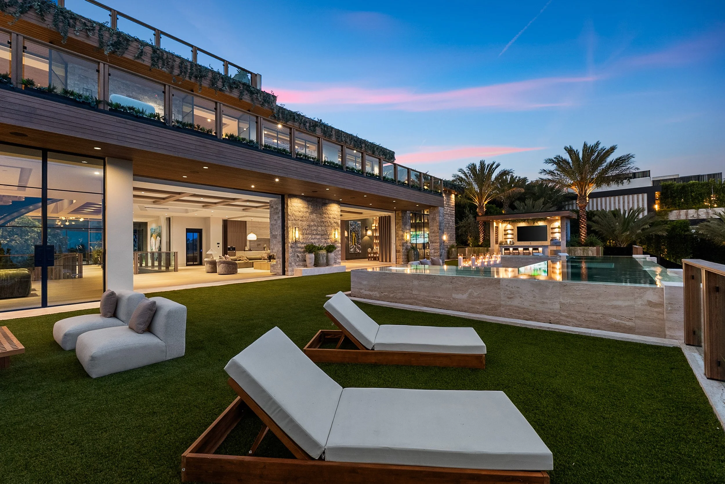 Laurel House Beverly Hills luxury indoor outdoor home modern backyard pool terrace