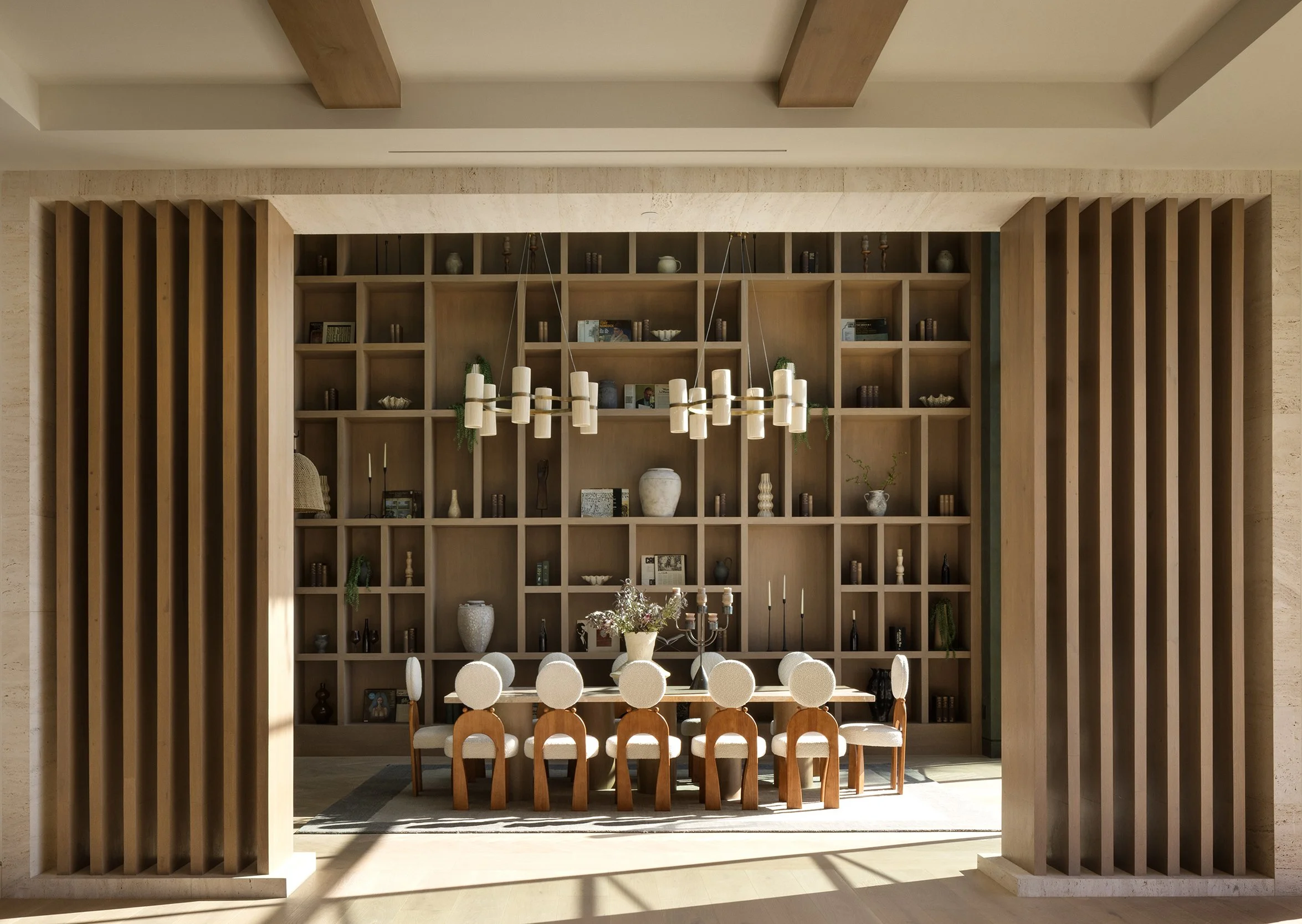 Laurel House Beverly Hills luxury home contemporary dining room with modern design & furniture